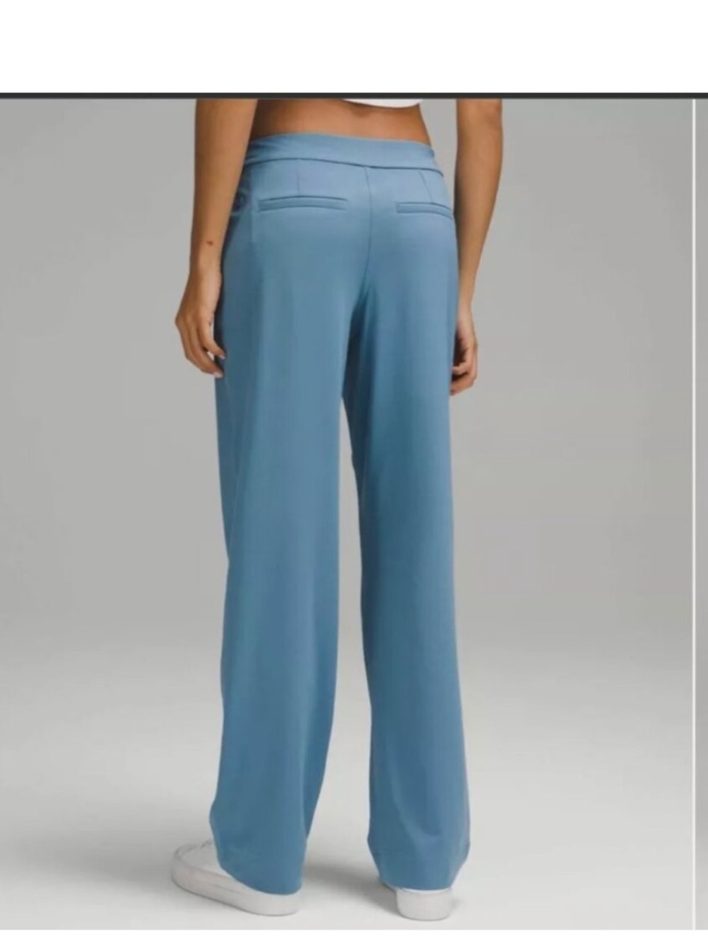 Lululemon Luxtreme Straight-Leg Mid-Rise Pants Trouser Utility Blue Travel City - Picture 10 of 10